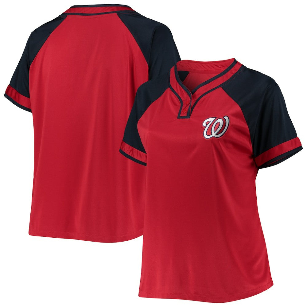 Washington Nationals Women's Plus Size Raglan T-Shirt - MLB