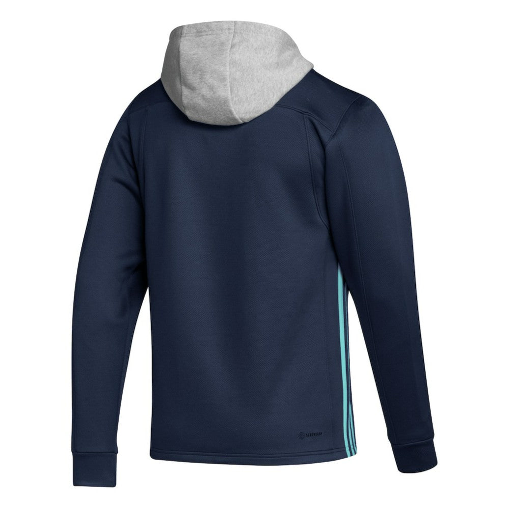 Seattle Kraken adidas Skate Lace Primeblue Team Pullover Hoodie - Deep Sea Blue - NHL