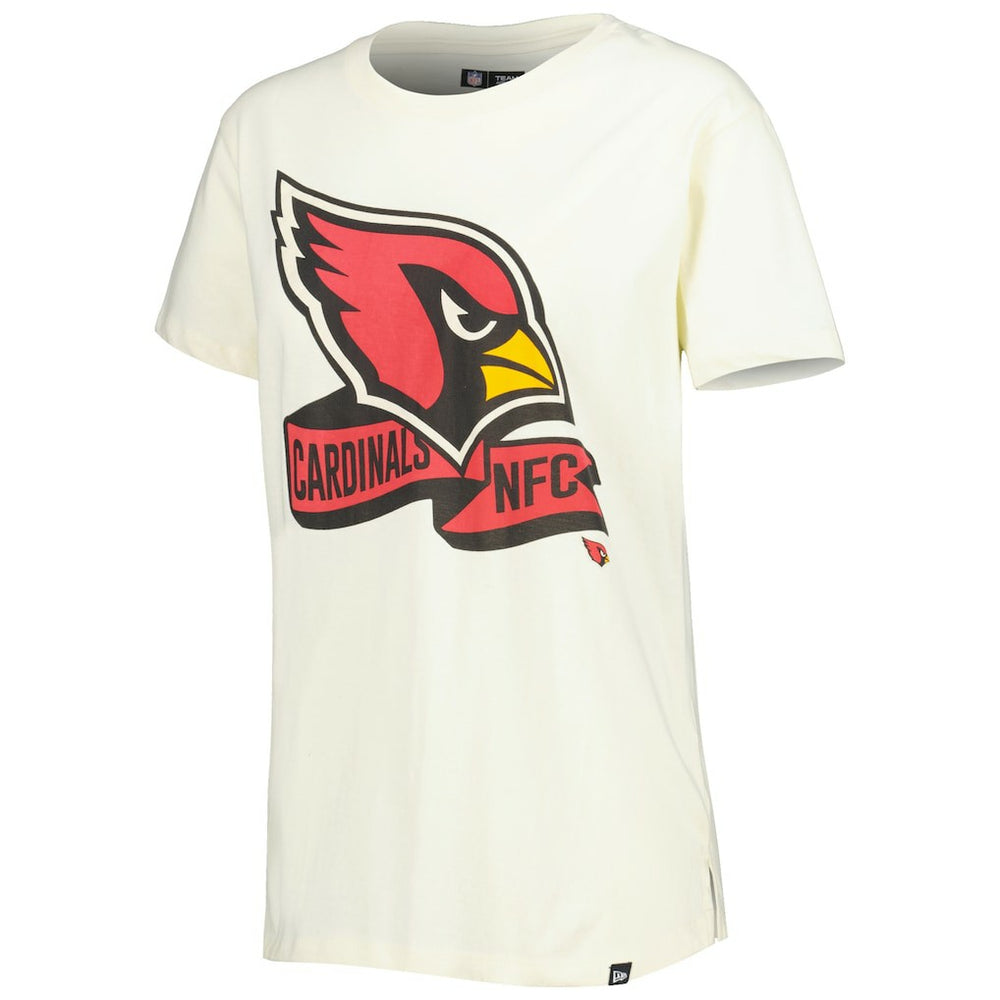 Arizona Cardinals New Era Women's Chrome Sideline T-Shirt Cream | NFL