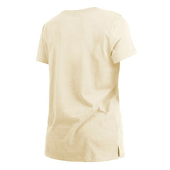 Cleveland Browns New Era Women's Chrome Sideline T-Shirt Cream | NFL