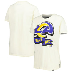 Los Angeles Rams New Era Women's Chrome Sideline T-Shirt Cream | NFL