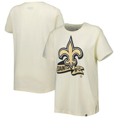 New Orleans Saints New Era Women's Chrome Sideline T-Shirt Cream | NFL
