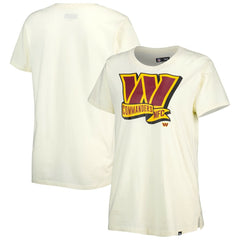 Washington Commanders New Era Women's Chrome Sideline T-Shirt Cream | NFL