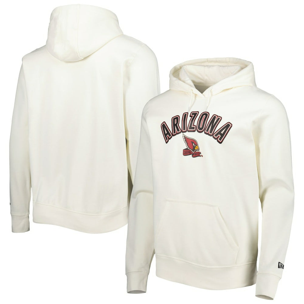 Arizona Cardinals New Era Sideline Chrome Pullover Hoodie Cream | NFL