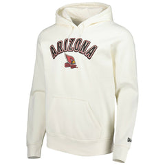 Arizona Cardinals New Era Sideline Chrome Pullover Hoodie Cream | NFL