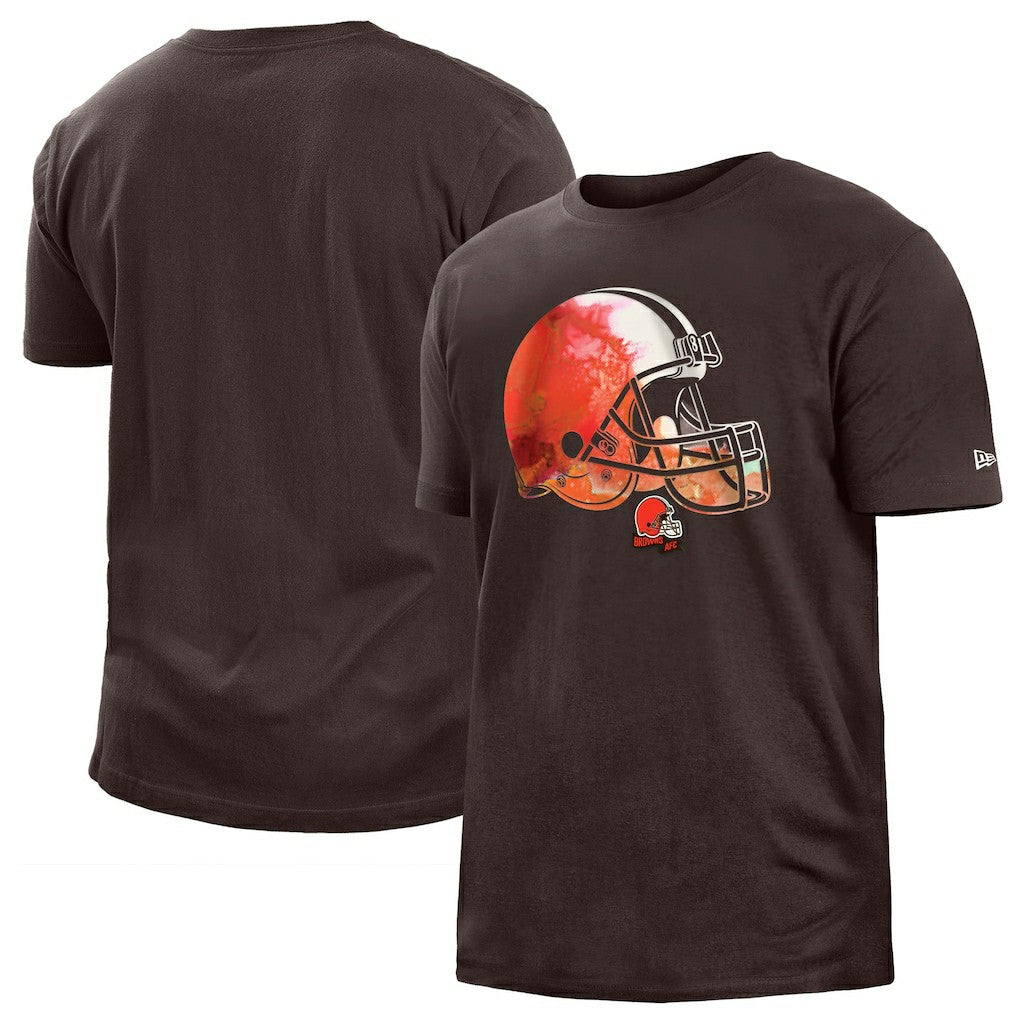 Cleveland Browns New Era 2022 Sideline Ink Dye T-Shirt Brown | NFL