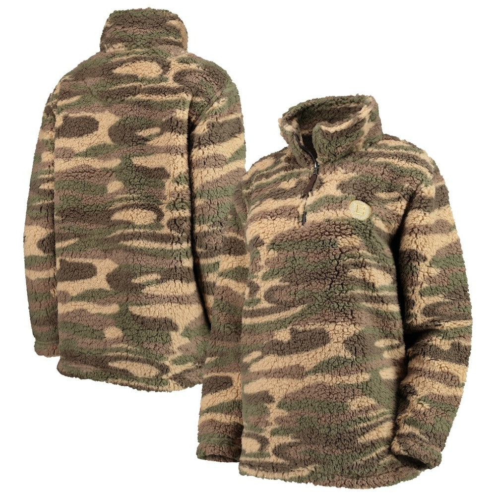 Boston Bruins G-III Sports by Carl Banks Women's Sherpa Quarter-Zip Jacket - Camo - NHL