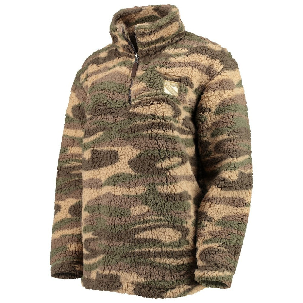 New York Rangers G-III Sports by Carl Banks Women's Sherpa Quarter-Zip Jacket - Camo - NHL