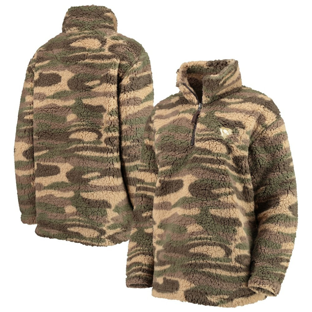 Pittsburgh Penguins G-III Sports by Carl Banks Women's Sherpa Quarter-Zip Jacket - Camo - NHL