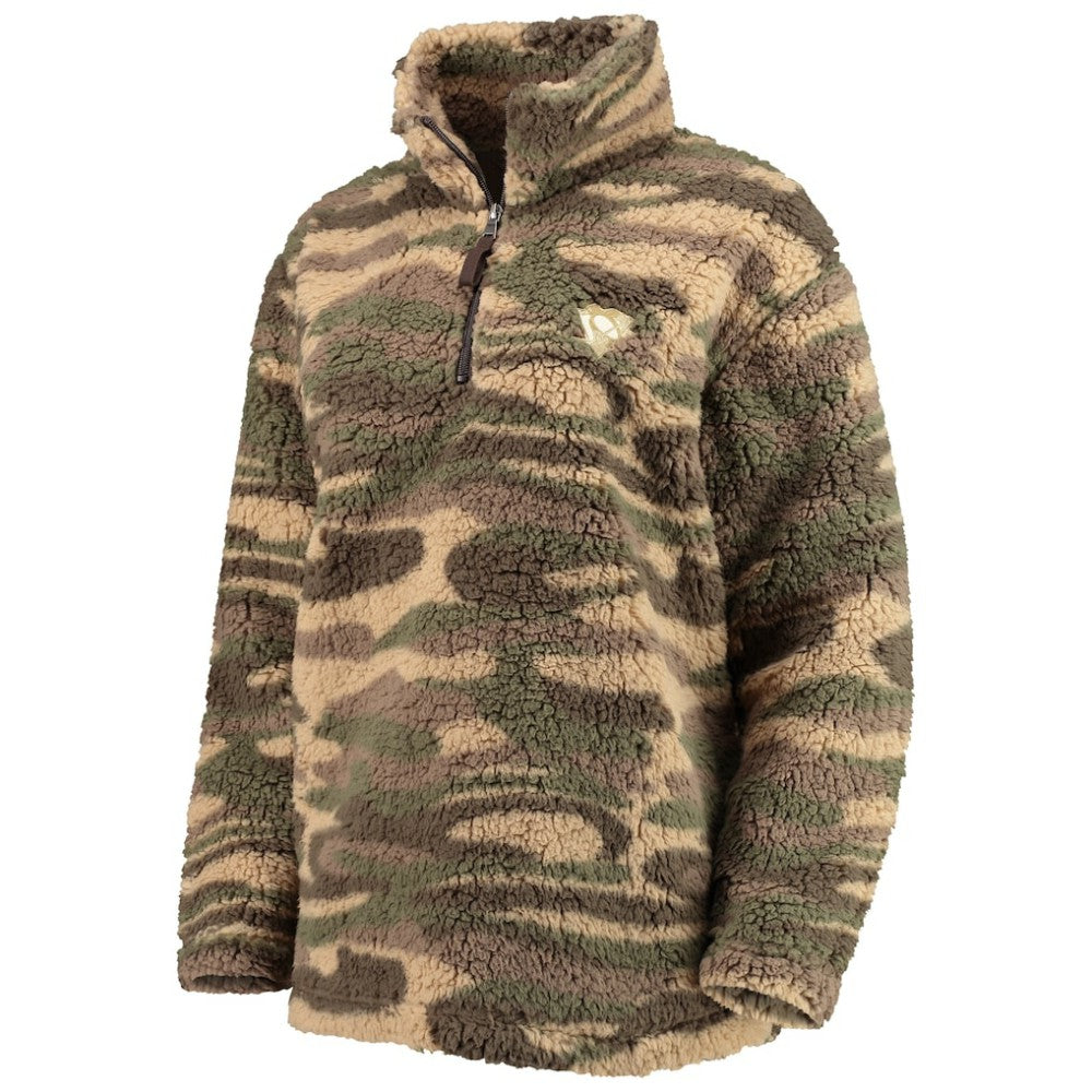 Pittsburgh Penguins G-III Sports by Carl Banks Women's Sherpa Quarter-Zip Jacket - Camo - NHL
