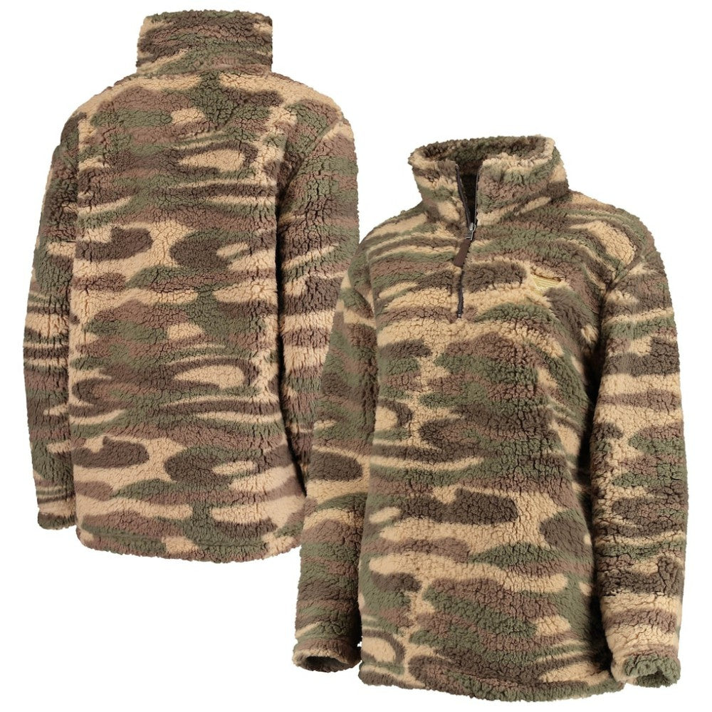 St. Louis Blues G-III Sports by Carl Banks Women's Sherpa Quarter-Zip Jacket - Camo - NHL