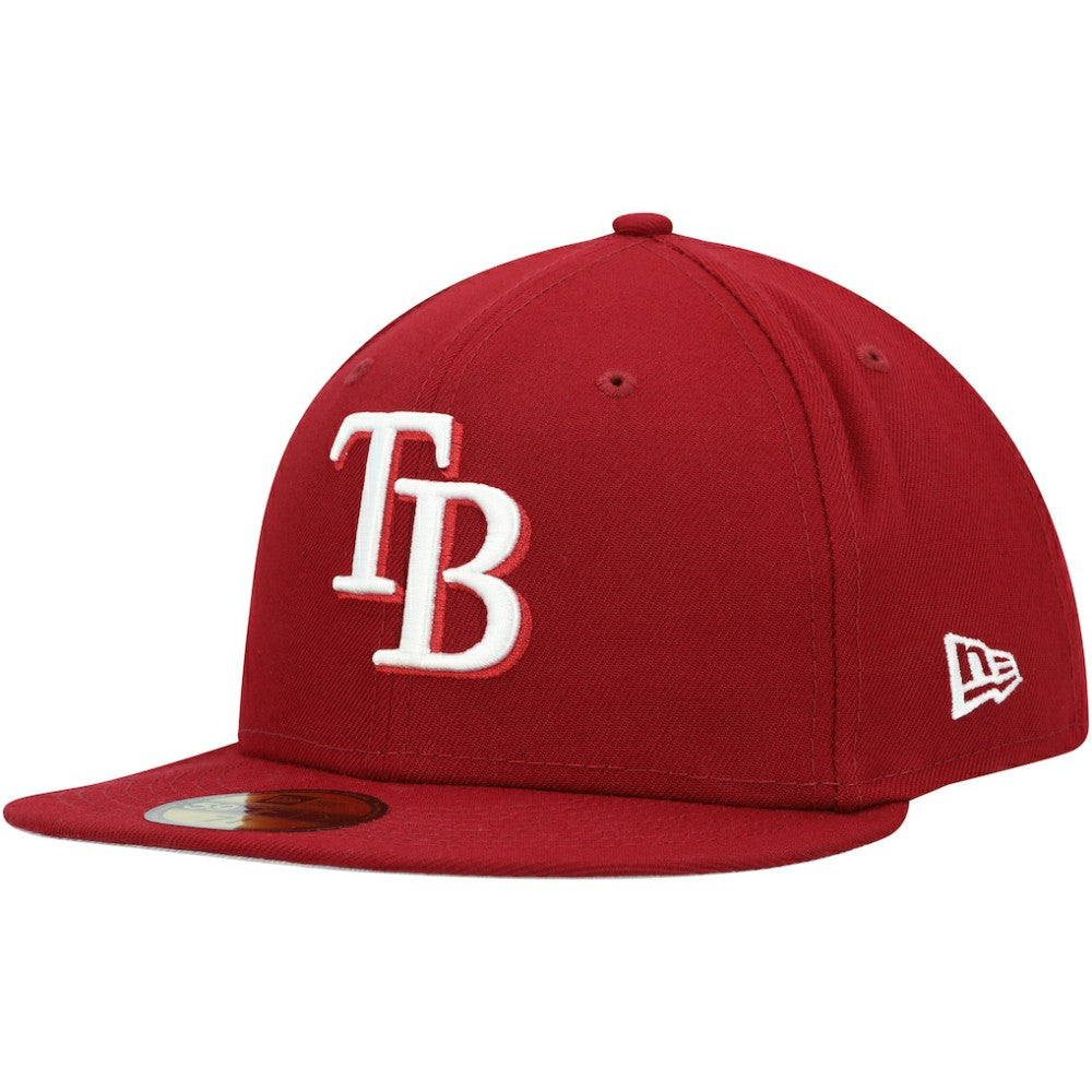 Tampa Bay Rays New Era White Logo 59FIFTY Fitted Hat - MLB