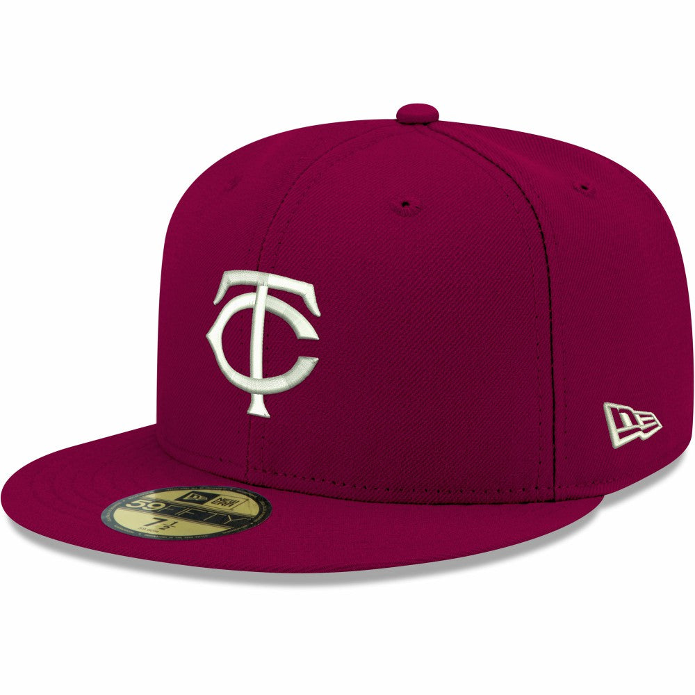 Minnesota Twins New Era White Logo 59FIFTY Fitted Hat - MLB