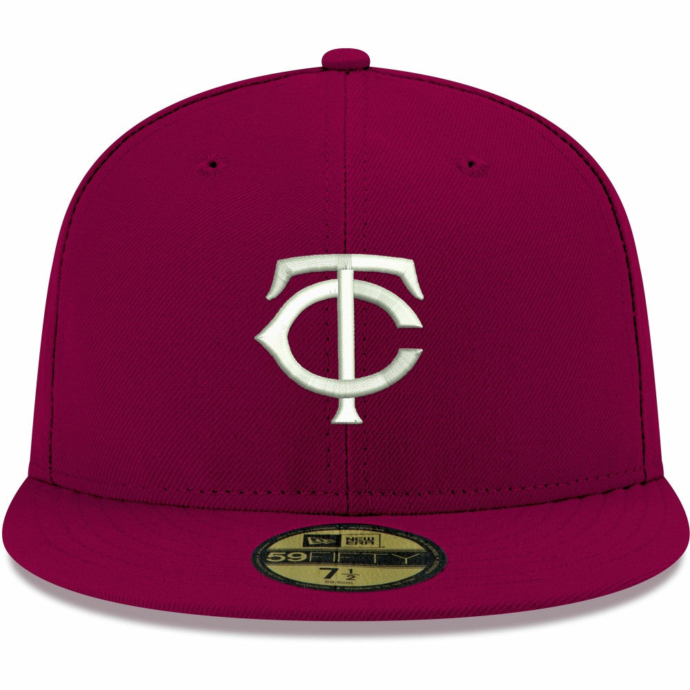 Minnesota Twins New Era White Logo 59FIFTY Fitted Hat - MLB