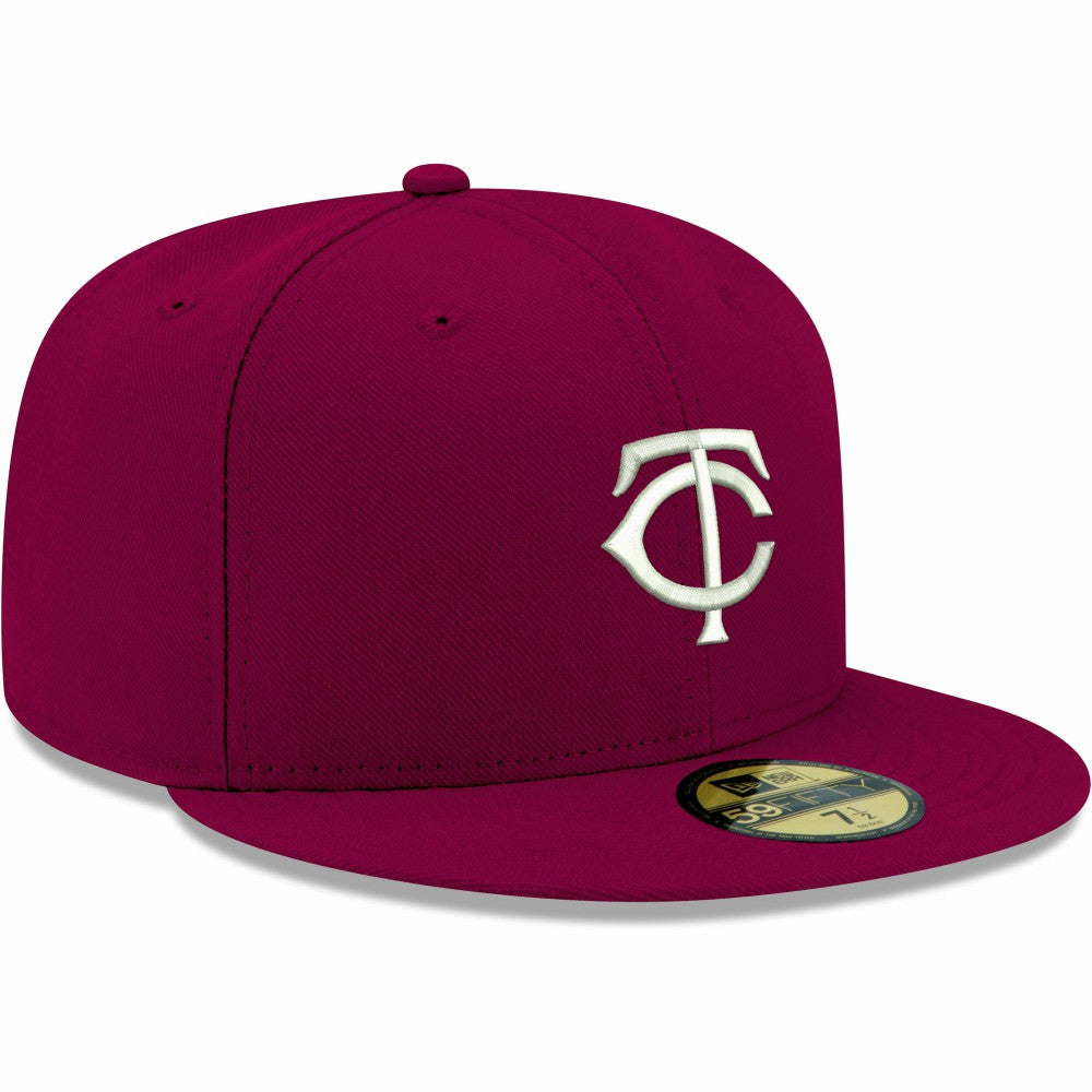Minnesota Twins New Era White Logo 59FIFTY Fitted Hat - MLB