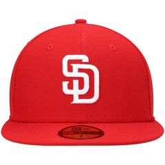 San Diego Padres New Era White Logo 59FIFTY Fitted Hat - MLB