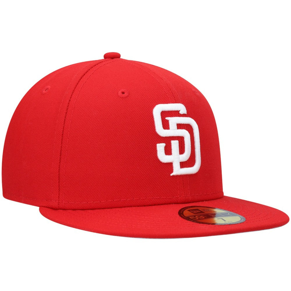 San Diego Padres New Era White Logo 59FIFTY Fitted Hat - MLB