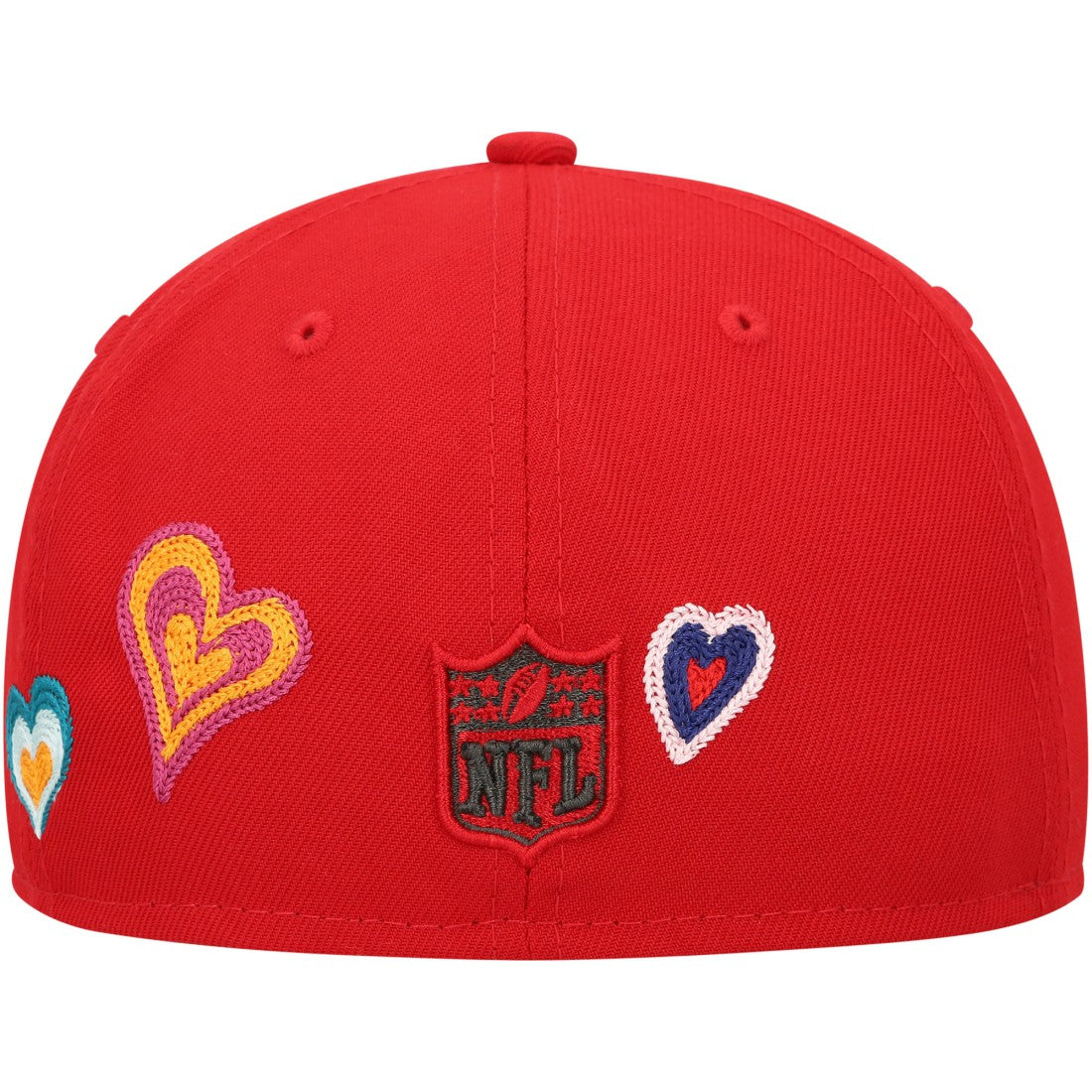 Tampa Bay Buccaneers New Era Chain Stitch Heart 59FIFTY Fitted Hat Scarlet | NFL
