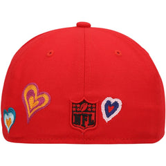 Kansas City Chiefs New Era Chain Stitch Heart 59FIFTY Fitted Hat Red | NFL