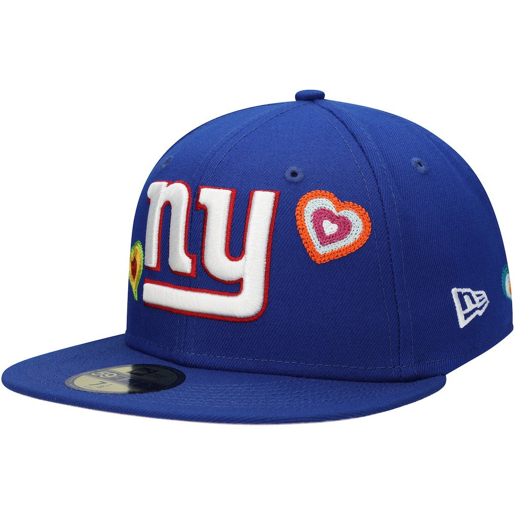 New York Giants New Era Chain Stitch Heart 59FIFTY Fitted Hat Royal | NFL