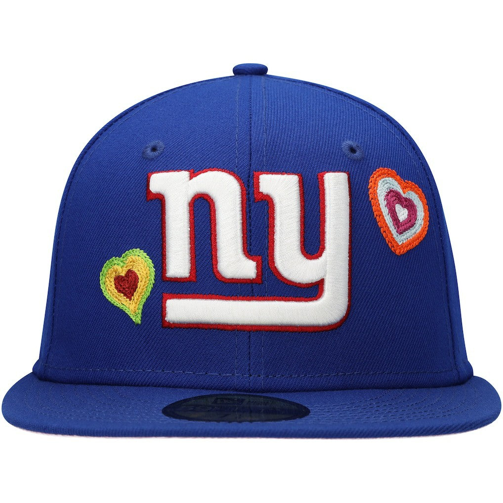 New York Giants New Era Chain Stitch Heart 59FIFTY Fitted Hat Royal | NFL