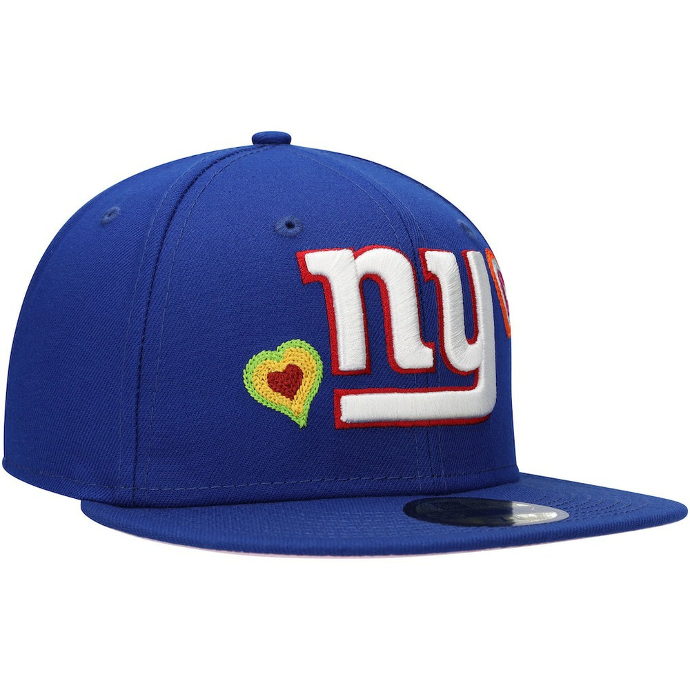 New York Giants New Era Chain Stitch Heart 59FIFTY Fitted Hat Royal | NFL
