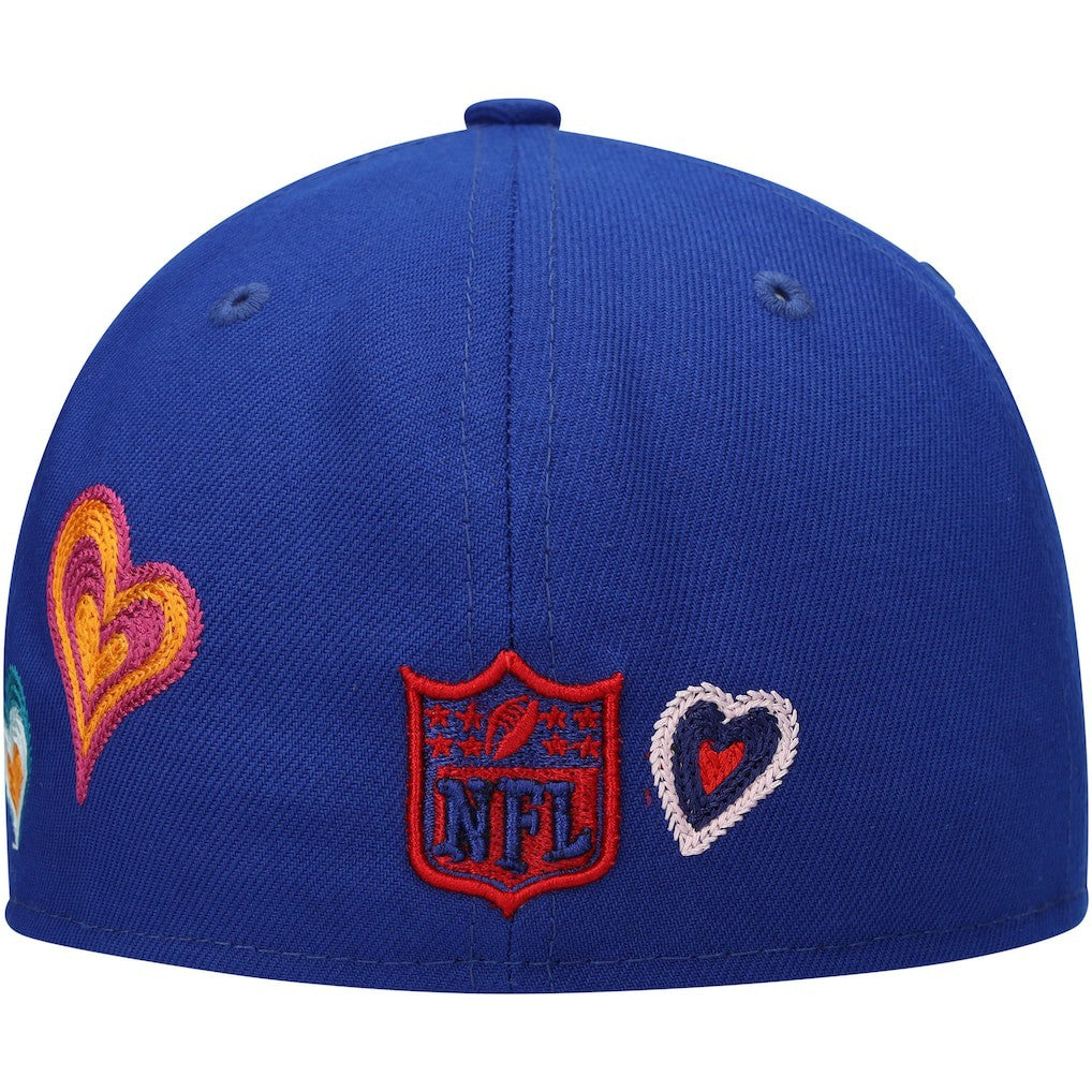 New York Giants New Era Chain Stitch Heart 59FIFTY Fitted Hat Royal | NFL