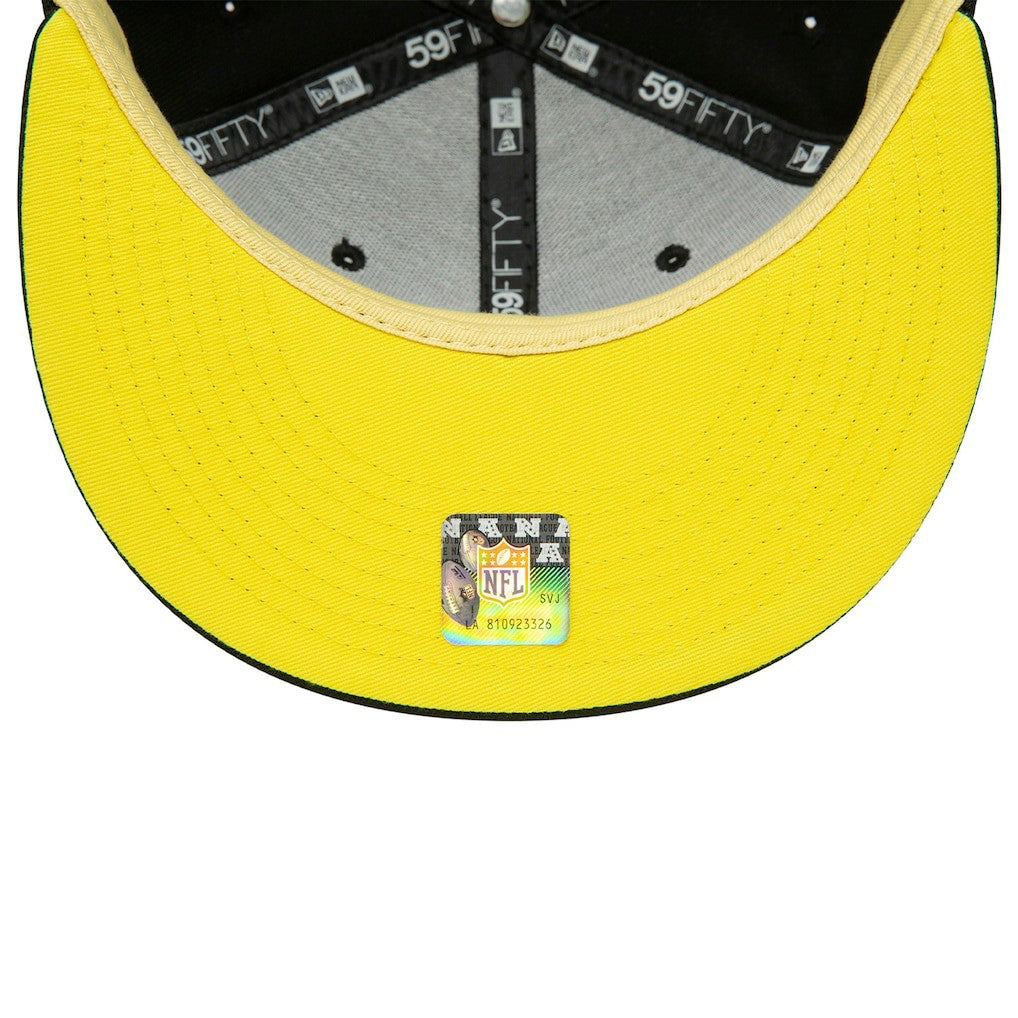 Pittsburgh Steelers New Era Super Bowl XL Citrus Pop 59FIFTY Fitted Hat Black | NFL