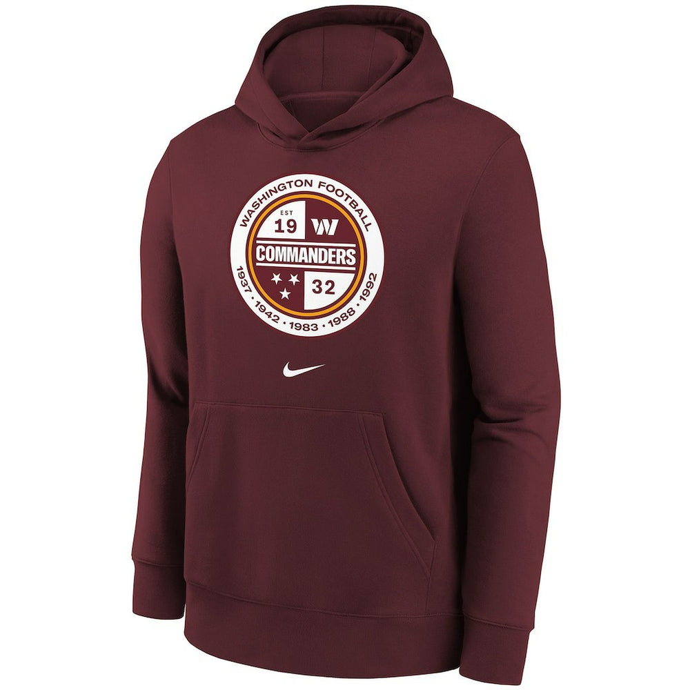 Washington Commanders Youth Alternate Logo Pullover Hoodie Burgundy | Nike for Sale