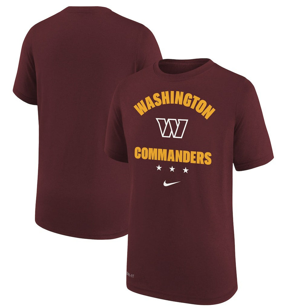 Washington Commanders Youth Team Athletic Performance T-Shirt Burgundy | Nike for Sale