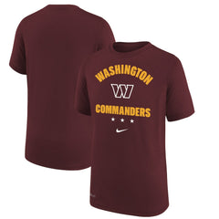 Washington Commanders Youth Team Athletic Performance T-Shirt Burgundy | Nike for Sale