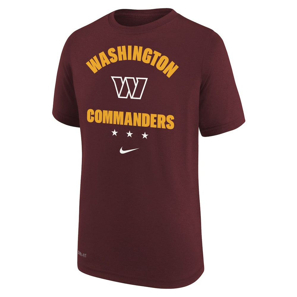 Washington Commanders Youth Team Athletic Performance T-Shirt Burgundy | Nike for Sale