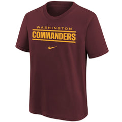 Washington Commanders Youth Wordmark T-Shirt Burgundy | Nike for Sale