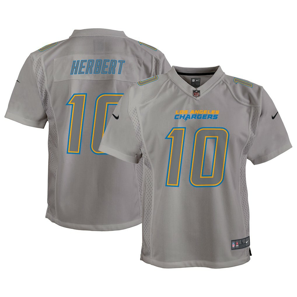 Justin Herbert Los Angeles Chargers Youth Atmosphere Game Jersey Gray | Nike for Sale