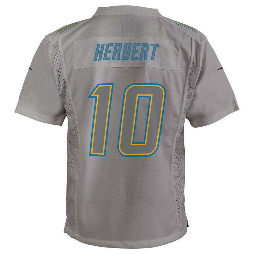 Justin Herbert Los Angeles Chargers Youth Atmosphere Game Jersey Gray | Nike for Sale