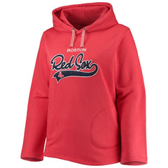Boston Red Sox Soft as a Grape Women's Plus Size Side Split Pullover Hoodie - MLB