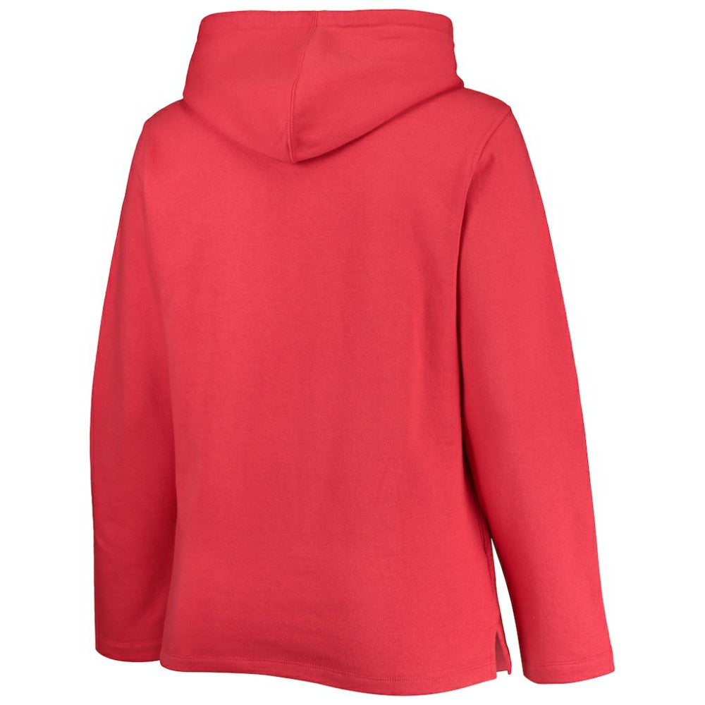 Boston Red Sox Soft as a Grape Women's Plus Size Side Split Pullover Hoodie - MLB