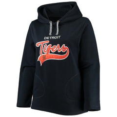 Detroit Tigers Soft as a Grape Women's Plus Size Side Split Pullover Hoodie - MLB