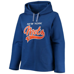 New York Mets Soft as a Grape Women's Plus Size Side Split Pullover Hoodie - MLB