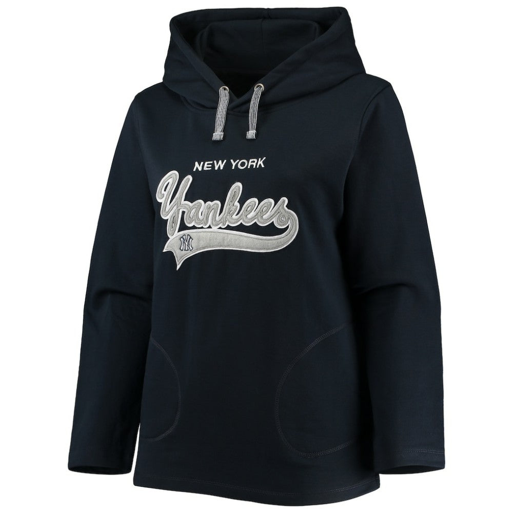 New York Yankees Soft as a Grape Women's Plus Size Side Split Pullover Hoodie - MLB
