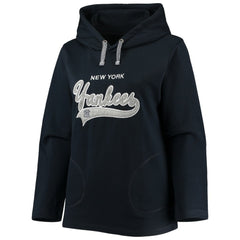New York Yankees Soft as a Grape Women's Plus Size Side Split Pullover Hoodie - MLB