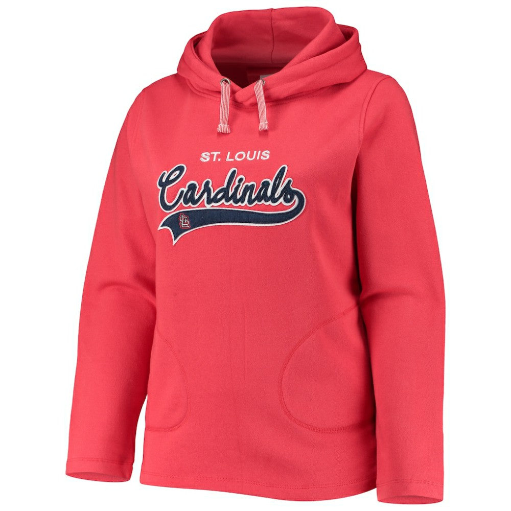 St. Louis Cardinals Soft as a Grape Women's Plus Size Side Split Pullover Hoodie - MLB