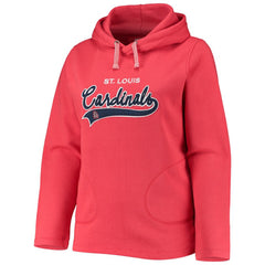 St. Louis Cardinals Soft as a Grape Women's Plus Size Side Split Pullover Hoodie - MLB