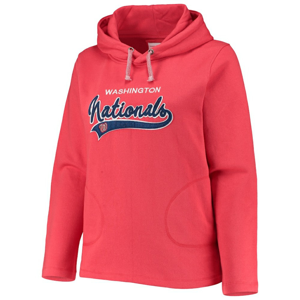 Washington Nationals Soft as a Grape Women's Plus Size Side Split Pullover Hoodie - MLB