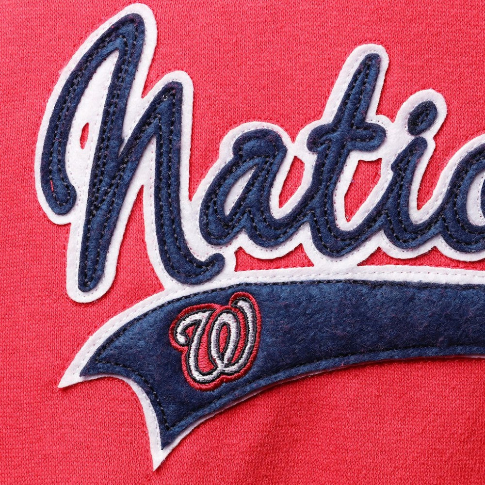 Washington Nationals Soft as a Grape Women's Plus Size Side Split Pullover Hoodie - MLB