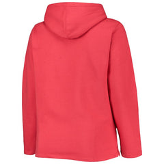 Washington Nationals Soft as a Grape Women's Plus Size Side Split Pullover Hoodie - MLB