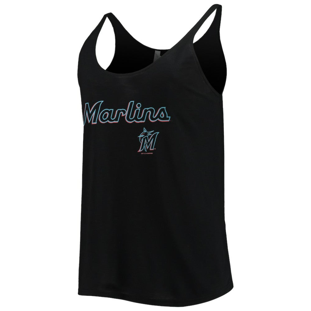 Miami Marlins Soft as a Grape Women's Slouchy Tank Top - MLB