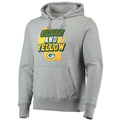 Green Bay Packers '47 Team Headline Pullover Hoodie Heathered Gray | 47 brand