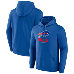 Buffalo Bills Logo Team Lockup Fitted Pullover Hoodie Royal | NFL