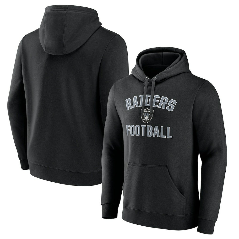 Las Vegas Raiders Victory Arch Team Fitted Pullover Hoodie Black | NFL